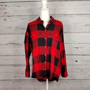 Old Navy Women's Buffalo Plaid "The Boyfriend Shirt"